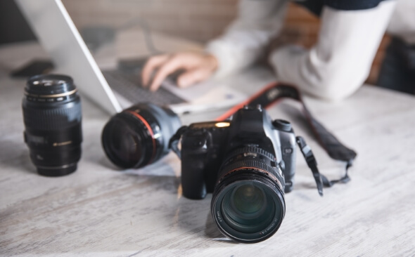 カメラ機材の写真
